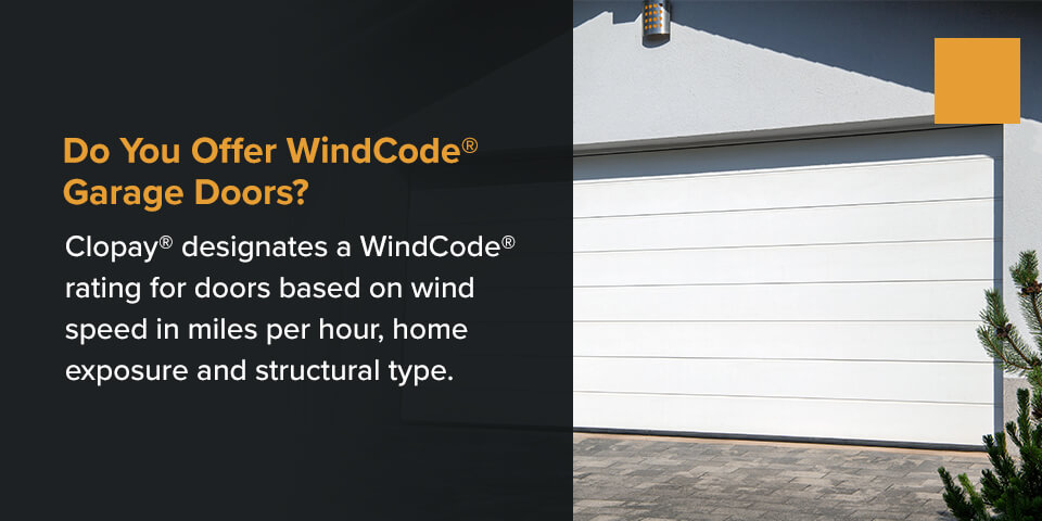 Do You Offer WindCode® Garage Doors?