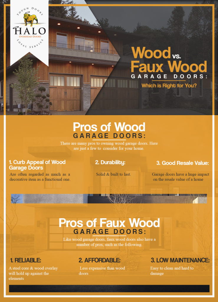 faux wood garage doors vs wood garage doors