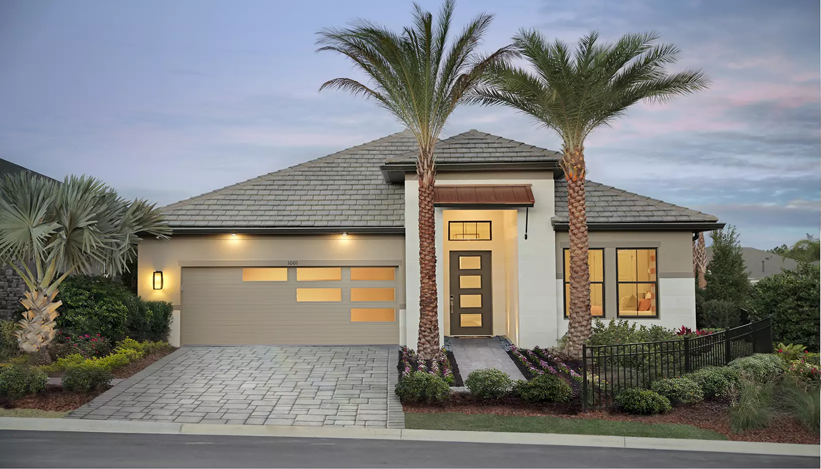modern-steel-ribbed-custom-window-desert-tan-garage-door-822